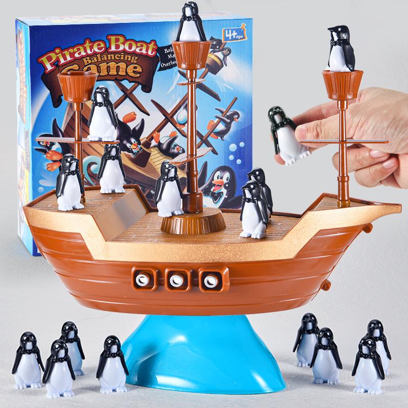 Puzzle Iceberg Penguin Pirate Ship Balance Toys Family And Parent-Child Interaction Children'S Tabletop Games Party Gifts