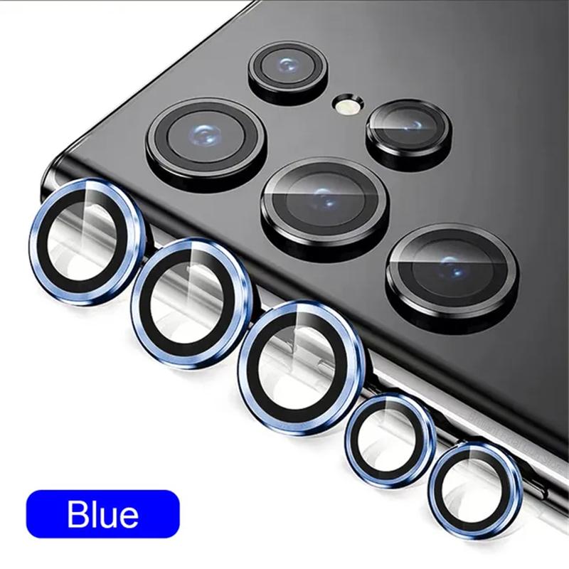 Vetro di protezione per fotocamera di lusso per Samsung Galaxy S24 S23 S22 Ultra Plus Copriobiettivo posteriore Copriobiettivo in vetro temperato Accessori di protezione