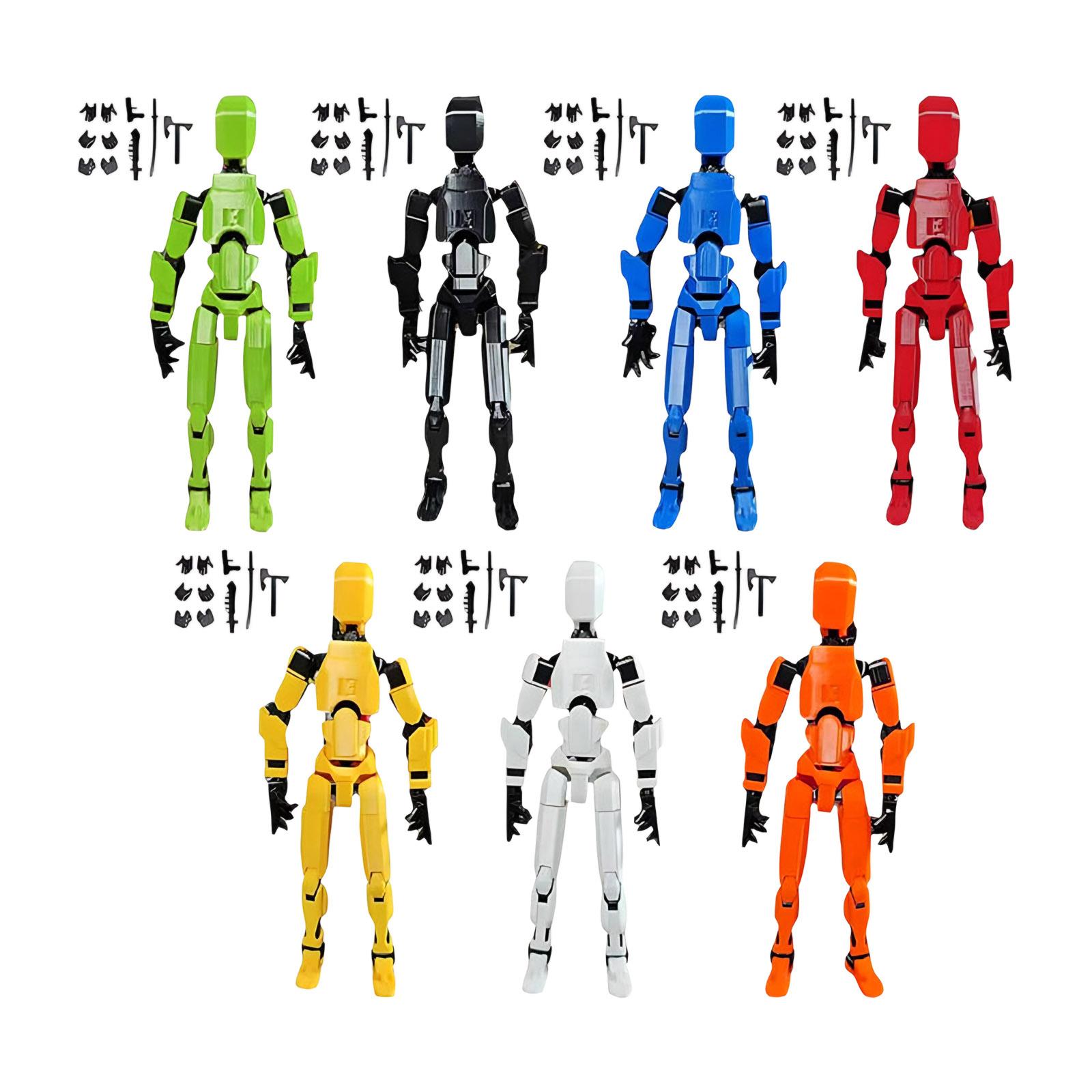 13 Action Figure - (Fully Assembled) Titan 13 Action Figure, T13 Action Figure 3D Printed Multi- Action Figure, Action Figure Desktop Decoration