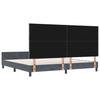 Boxspring Bed with Headboard Dark Grey 200 x 200 cm Velvet