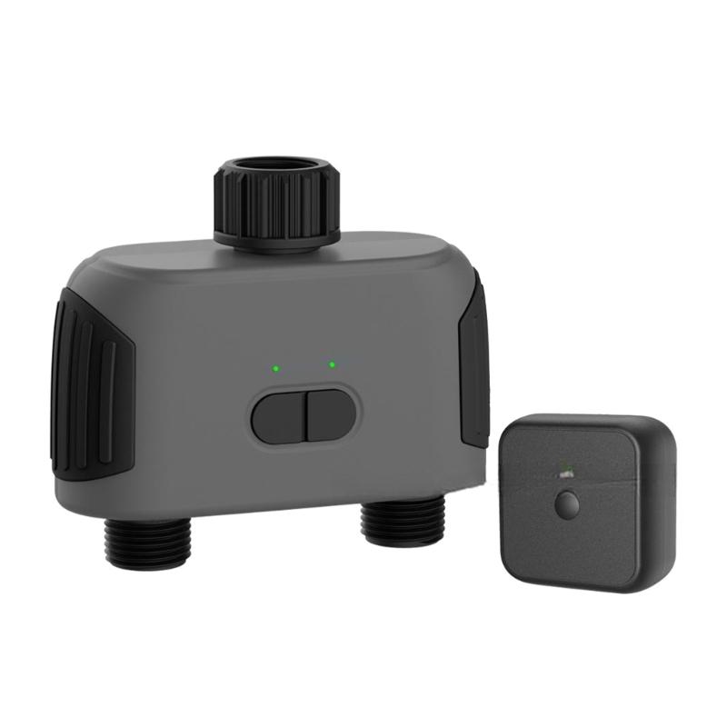 Double Port Water Timer Automatic Watering System Remote Control Irrigation Timer for Garden Greenhouse Sprinkler Timer