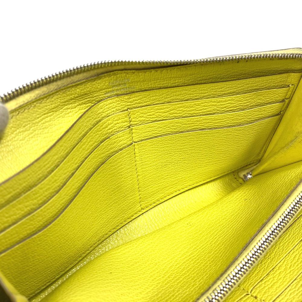 Hermes Long Wallet Azap Long Zip Around Long Wallet Chevre Yellow