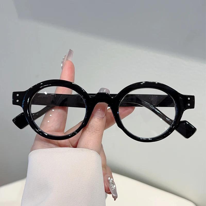 Vintage Round Optical Frames Men  New Fashion Blue Light Blocking Glasses Women Trendy Chic Brand Design Eyeglasses