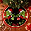 75/90/120cm Christmas Cute Floral Tree Skirt Warm Atmosphere Floor Mat Decoration Rug