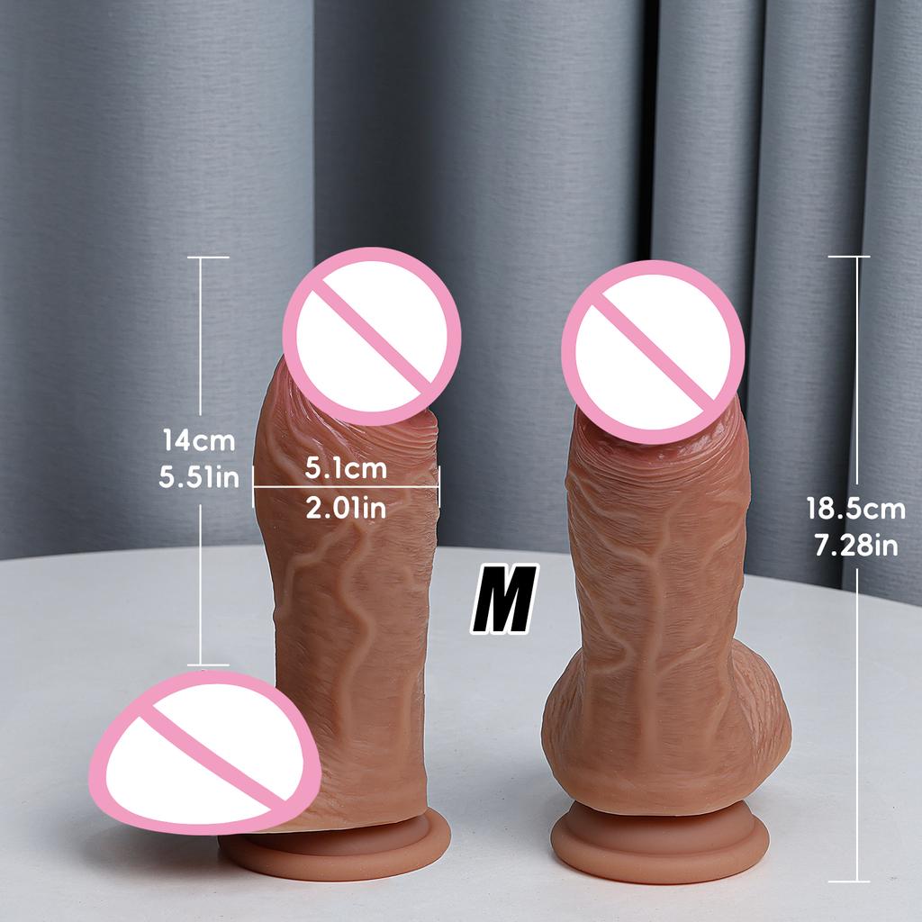 Realistic Flesh Skin Soft Thick Big Dildo Double Silicone Small Penis Woman Man Anal Sex Toy Suction Cup Dick Masturbators Cock