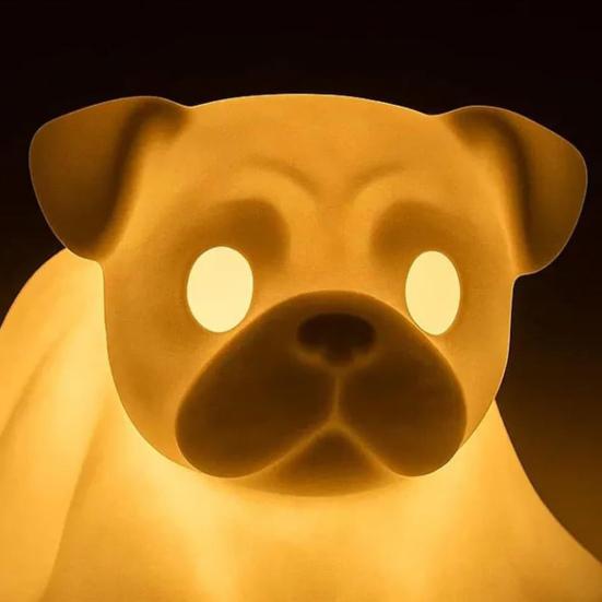Halloween Ghost Dog Lamp Glowing Dachshund French Bulldog Nightlight LED Resin Draped Ghost Dog Figurine for Home Bedroom Desk Decor
