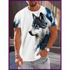 3D Wolf Print Men's T-shirt Summer City Everyday Fashion T-shirt Casual Short