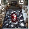 Tappeto in Flanella Stampato AC Milan Antiscivolo Morbido Poliestere Tappeto per Pavimento Tappetino Decorativo da Interno per Camera da Letto Soggiorno Divano Sala Giochi Decorazione Casa