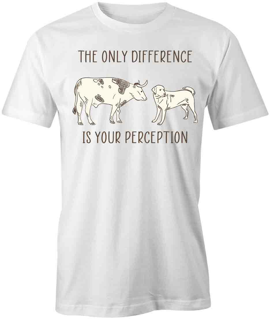 DIFFERENCE IS YOUR PERCEPTION TShirt Tee Short-Sleeved Cotton VEGAN S1WSA211 S