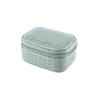 PU Leather Portable Jewelry Box with Zipper - Bracelet, Earrings, Ring Storage