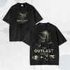 Horror Akcja Przygoda Gra The Outlast Trials Graficzny Nadruk Koszulka Unisex Damska Streetwear T-shirt Oversize Retro Płukana Bawełna Top