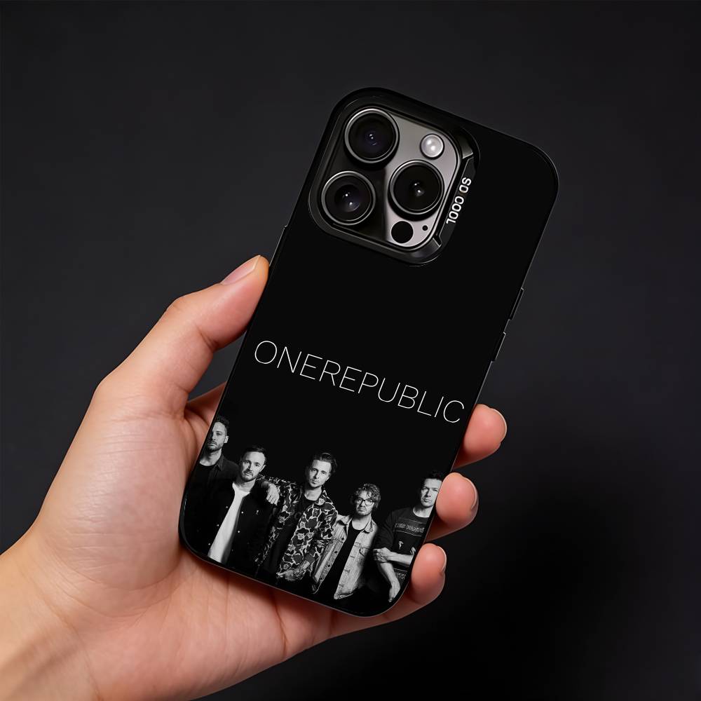 Band O-OneRepublic Phone Case For iPhone17, 16,15,14,13,12 Pro Max Black Candy Matte Shockproof Cover