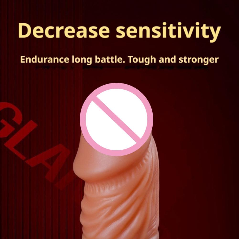 Penis Ring Cock Extender Lengthened Bold Reusable Wolf Tooth Sleeve For Men Delayed Ejaculation Adult Sex Toys Couples Tools
