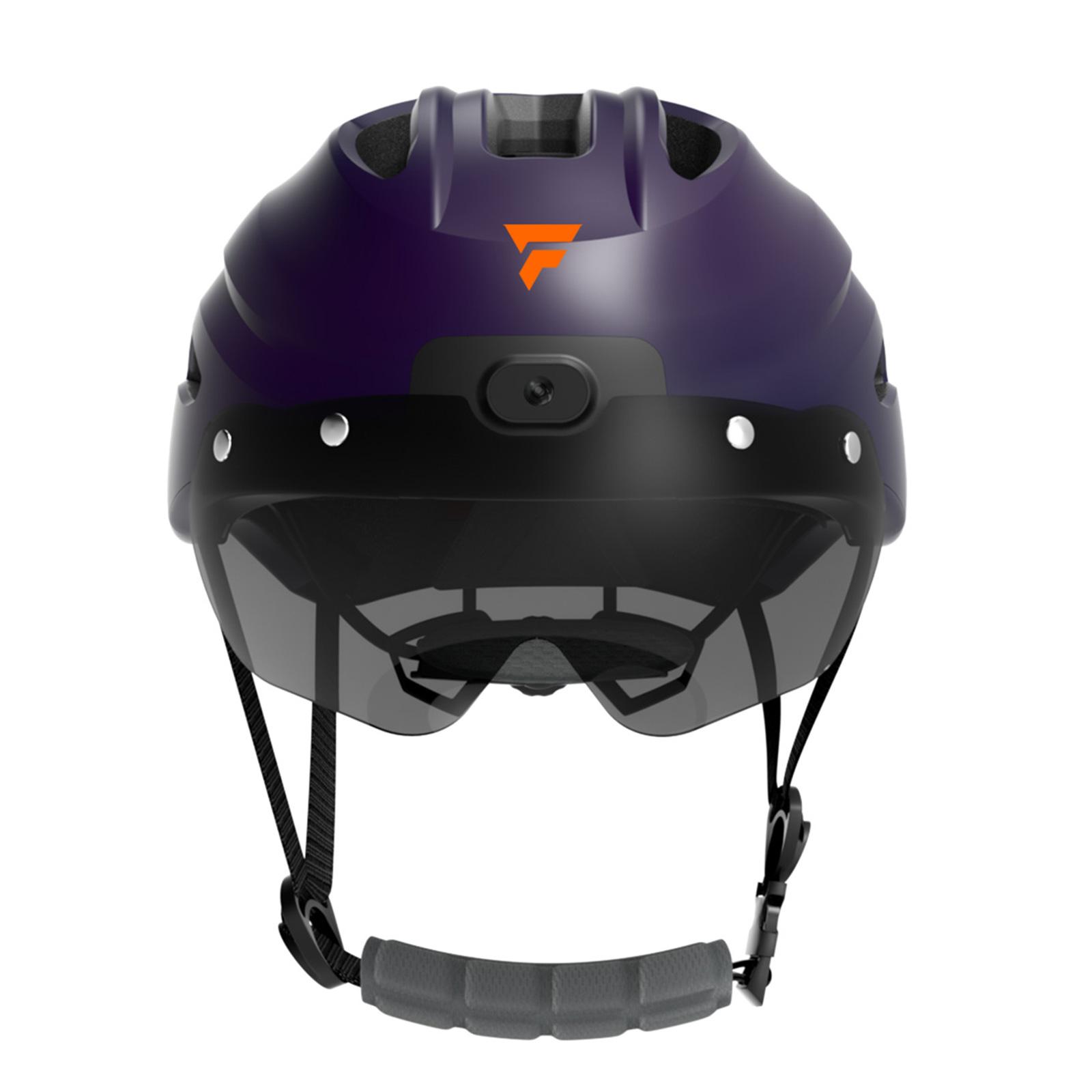 

4K Helmets for Cyclists with GPS Trail Replays Multifunctional Cycling Helmets Innovative Intelligent Helmets Present A фіолетовий