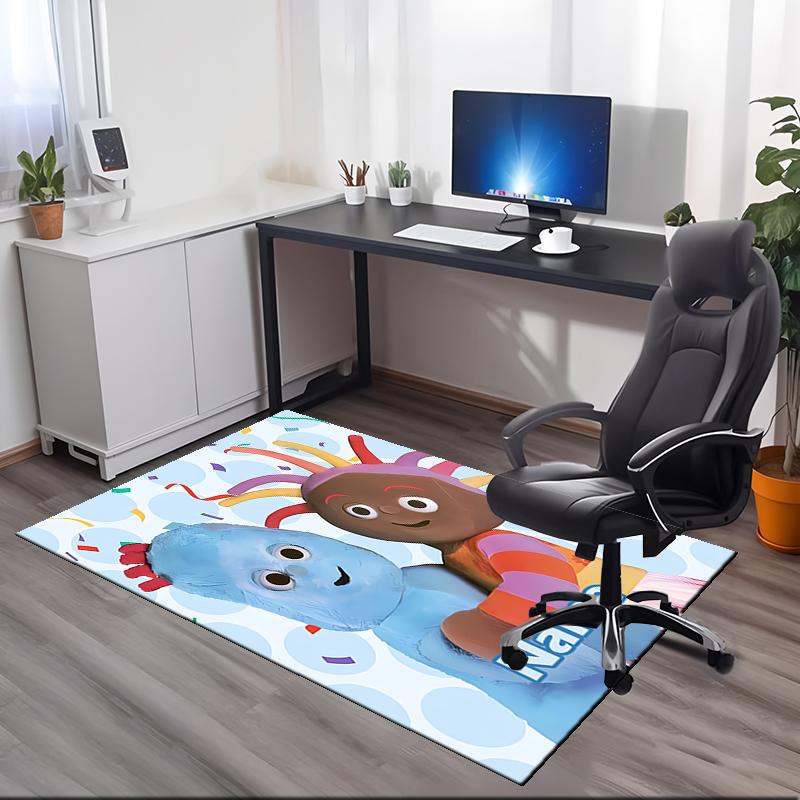 Tappeto Stampato In the Night Garden con Nome Personalizzato, per Sedia da Ufficio Soggiorno Camera da Letto Cucina Decorazioni Regali.