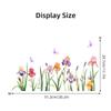 Aquarell Sommer Schmetterling Blume Landschaft Selbstklebender Fensteraufkleber Beidseitig Sichtbares Glasdekor für Schaufenster