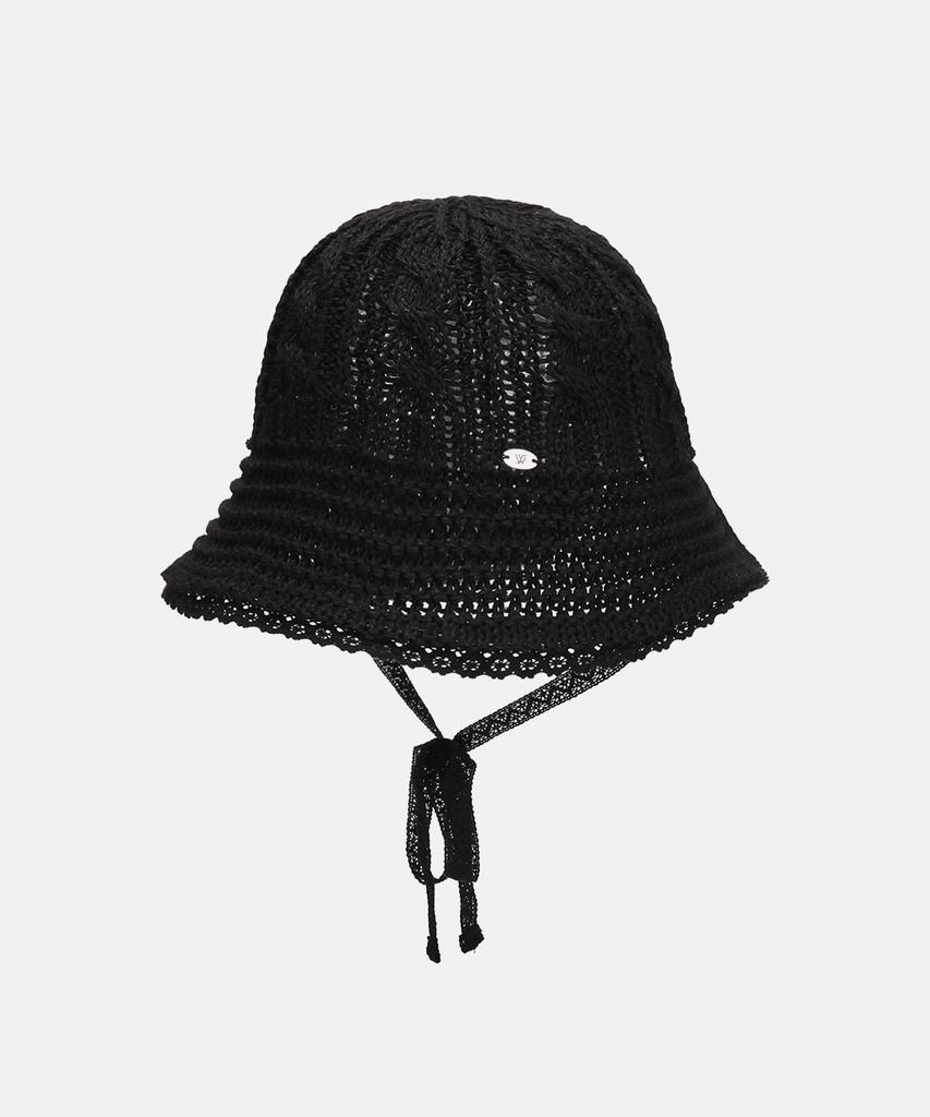 Hwaiteusaenjeu Floral Knit Lace Bonnet Hat Nubia (4 Colors)
