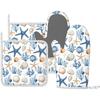 Oven Mitts Pot Holders Set Vintage Butterfly Moon Flower Silicone Kitchen Gloves Potholders Heat Resistant for Chef Baking Cooking Grilling BBQ 4