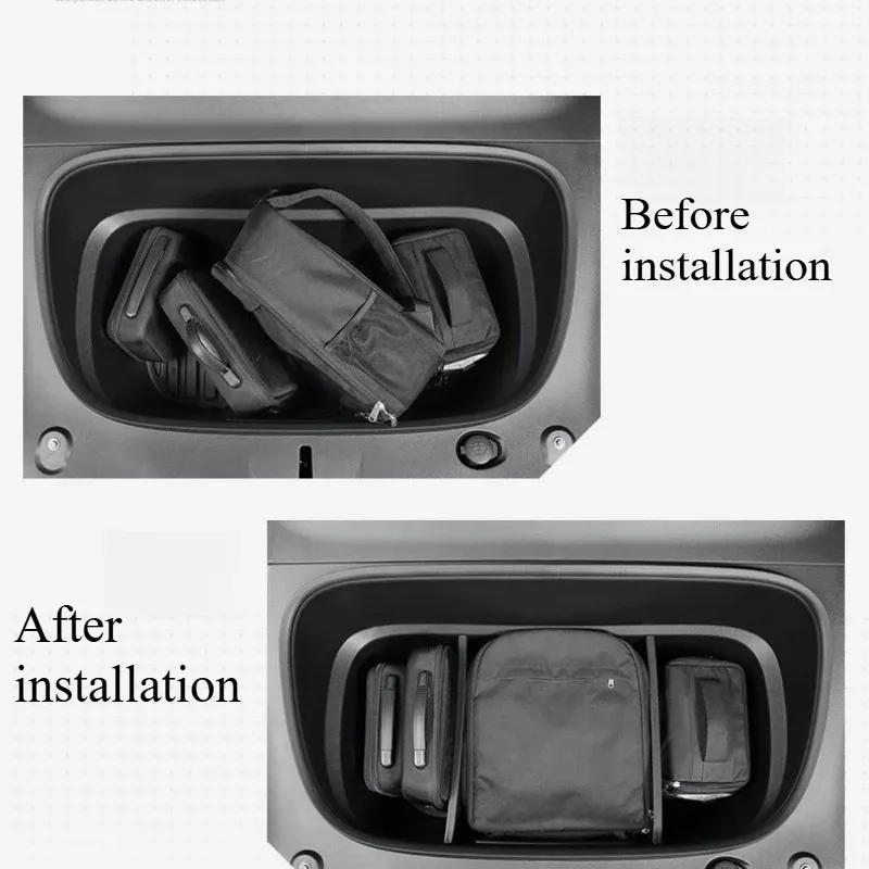 Vorderer Kofferraum-Stauraumteiler für Tesla Model Y Juniper 2025 Organizer Trennwand Schotten Ladeabdeckung Schutzblech Zubehör