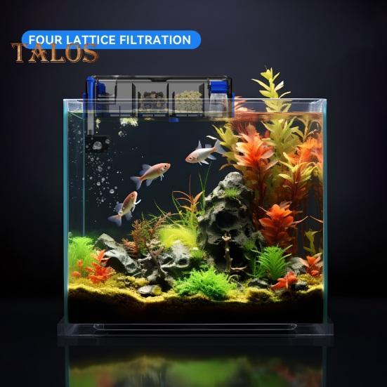 Filtr do akwarium Filtr wielowarstwowy do akwarium z natlenianiem wodospadowym Cichy system filtracji do akwariów 50L/90L