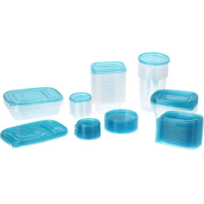 EXCELLENT Récipient Alimentaire Avec Couvercle Set De 50 Pcs KO-CR3000010