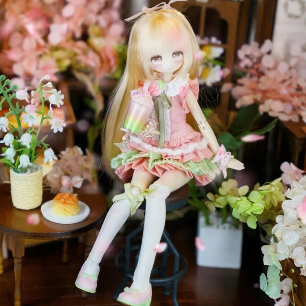 In stock New Momotale Siji Chayu Series 1/8 Hair Bjd Joint Cute Doll Blind Box Figurine Caixa Caja Four Seasons Tea Language