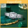 Vintage Damen Quarz Uhr mit Edelstahl Armband Wasserdicht Für Elegante Frauen