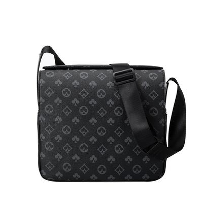 New Men's Bag Versatile Playing Card Printed Small Square Bag Business Men's Multi-functional Shoulder Messenger Bag