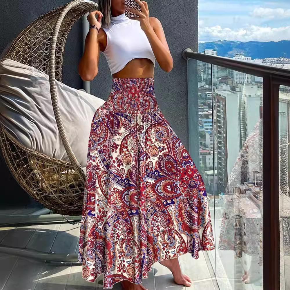 2024 Summer Fashion High Waist Slimming Print Women's Skirt