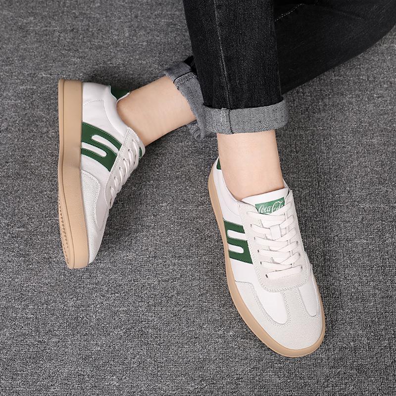 Fashion Men's Genuine Leather Casual Shoes Lace-Up Male Walking Sneakers Outdoor Sports Shoes for Men Comfortable Slip-Resistant Flats