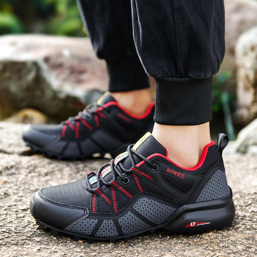 Zapatos de Senderismo para Hombre, Transpirables de Caña Baja, Adecuados para Exploración Urbana, Uso Casual, Forma de Zapato a la Moda, Suela de Agarre Robusto