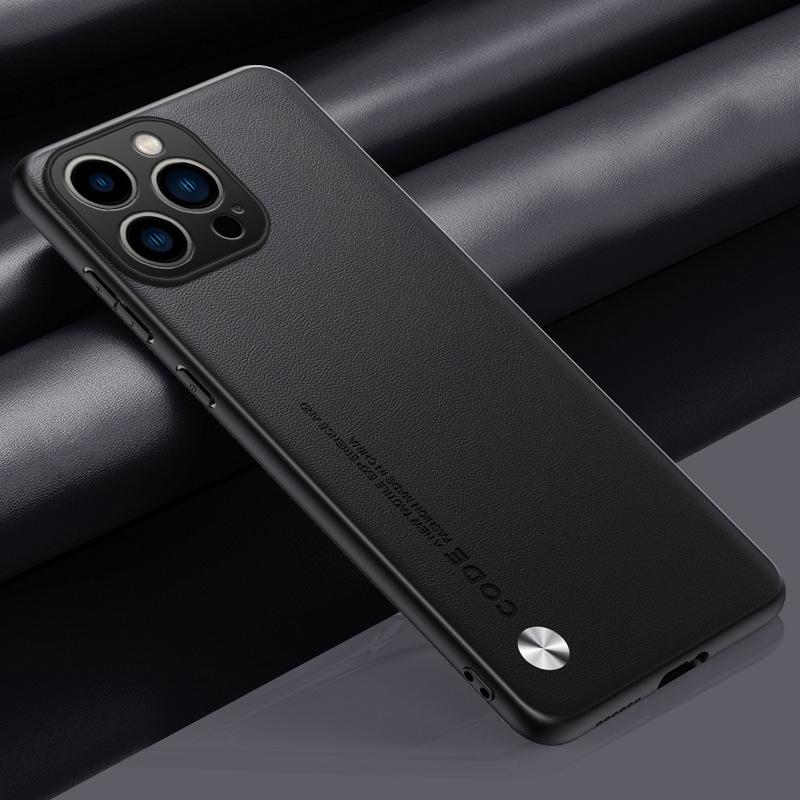 EUCAGR Luxury Ultrathin Leather Phone Case For iPhone 16 15 14 13 12 11 Pro Max XR XS Max Plain Skin Shockproof Soft Back Cover