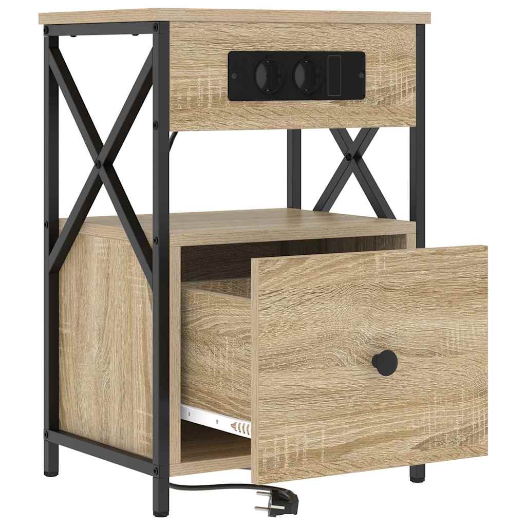 Nightstand 2 Pcs Sonoma Oak 40 X 31 X 60 Cm Particleboard
