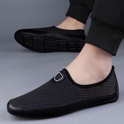 Heiß verkaufende atmungsaktive Lochmuster-Freizeitschuhe Sommer-Fußbedeckung bequeme Doudou-Schuhe perforierte atmungsaktive Mesh-Schuhe