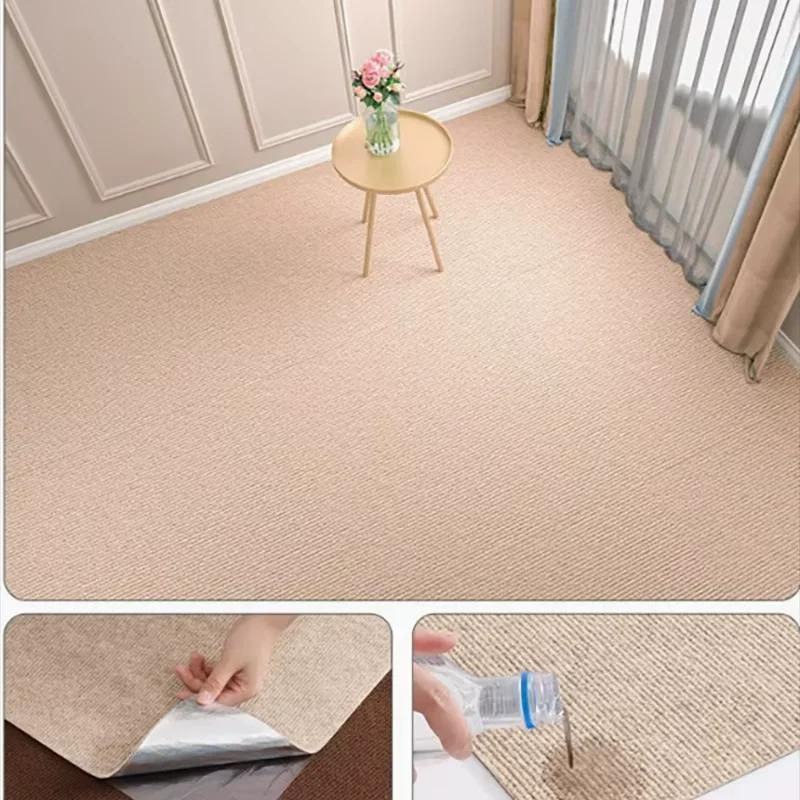 Room Decoration Staircase Carpet Living Room Water Uptake Rugs for Bedroom Kitchen Home Decor Bathroom Self-adhesive Solid Color