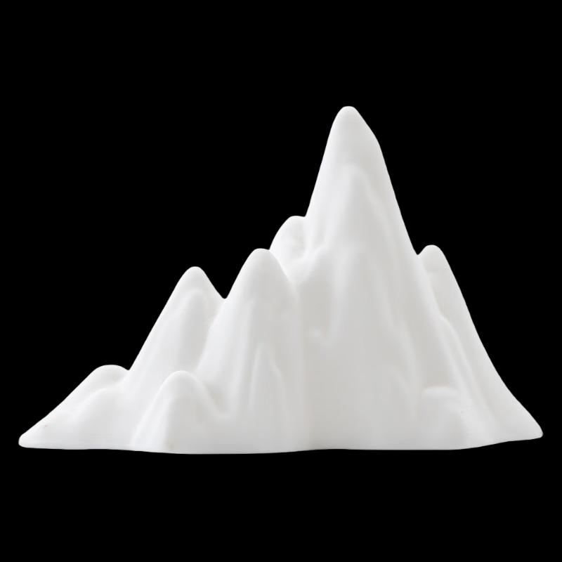 White Porcelain Miniature Mountain Decor