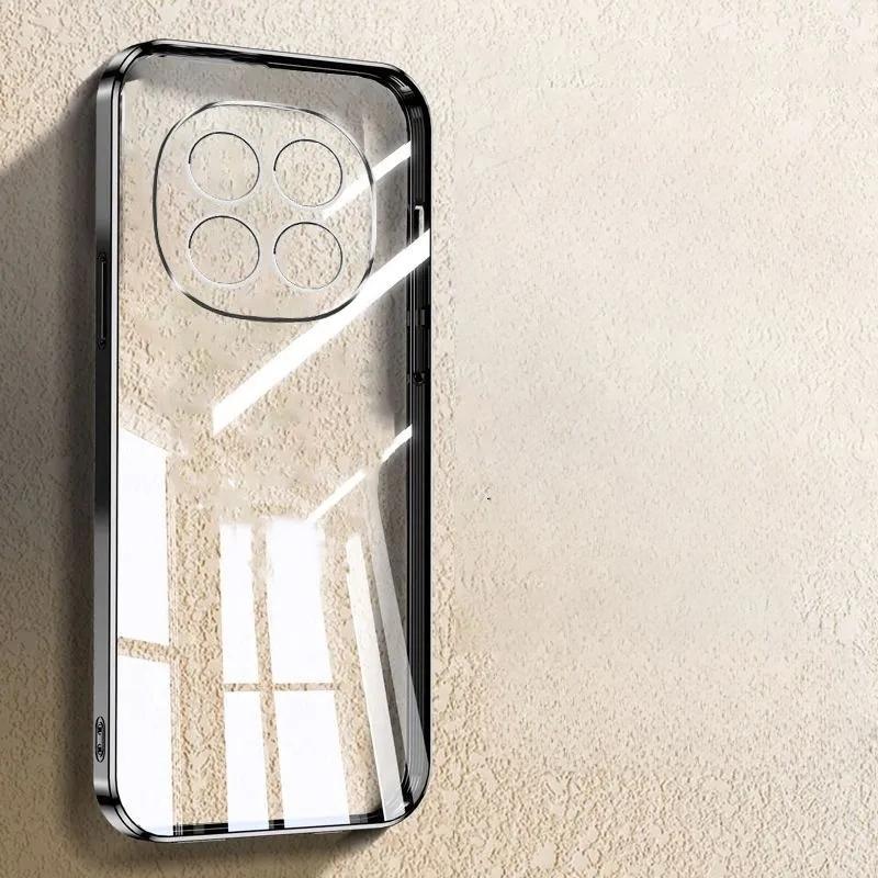 Klare Transparente Beschichtung Silikonhülle Für Xiaomi Redmi Note 14 Pro Plus 14C 4G 5G Quadratischer Rahmen Weiche Rückseite