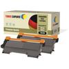 Pack 2 TONER EXPERTE® Compatibles TN2220 TN2010 Pour Brother DCP-7055, DCP-7055W, DCP-7057, DCP-7060D - Noir
