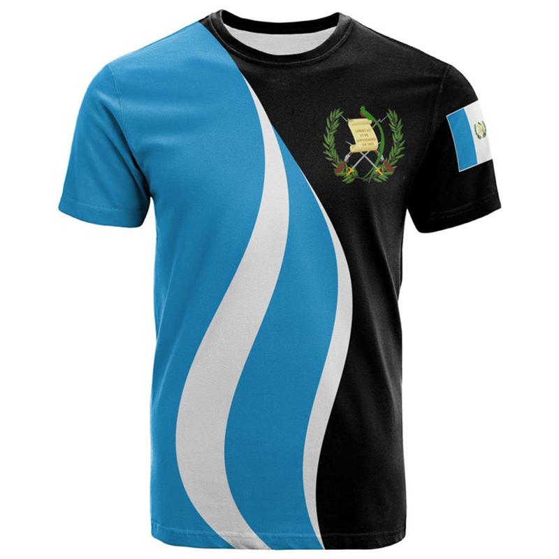 3D Print Guatemala National Flag T-shirt for Men Short Sleeve Oversized Tees Top Streetwear Men O Neck Hip Hop Tshirt Homme