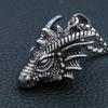 Vintage Vikings Dragon Pendant Necklace Mens 316L Stainless Steel Animal Head Biker Necklaces Punk Dragon Pendant Jewelry Gifts