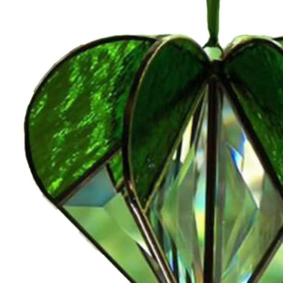 Colorful Heart Sun Catcher 3D Multi-Faceted Heart Hanging Ornament Stained Glass Rainbow Maker Window Decoration for Home Office Balcony Car
