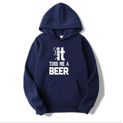 2021 Toss Me a Beer Hot Fashion Funny Hoodies Men Pullover Hoodies Men Sweatshirt Print Hoodie