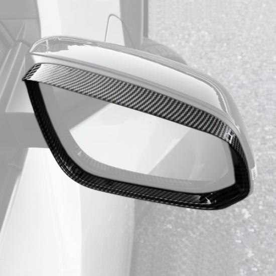 Carbon Side Rearview Mirror Rain Eyebrow Frame Cover For Toyota Tundra -2025