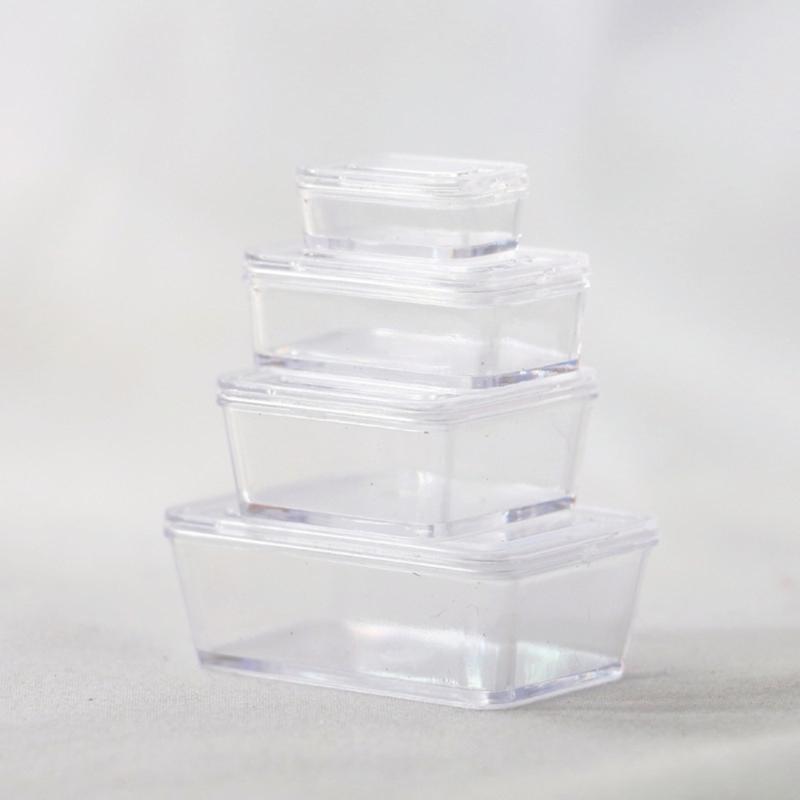 1:12 Dollhouse Fresh Keeping Box 4pcs Lunch Box DIY Kitchen Tableware Decoration