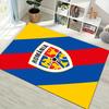 Romania National Football Team Shield Rug Red Blue Yellow Diagonal Stripe Soft Carpet for Supporters
