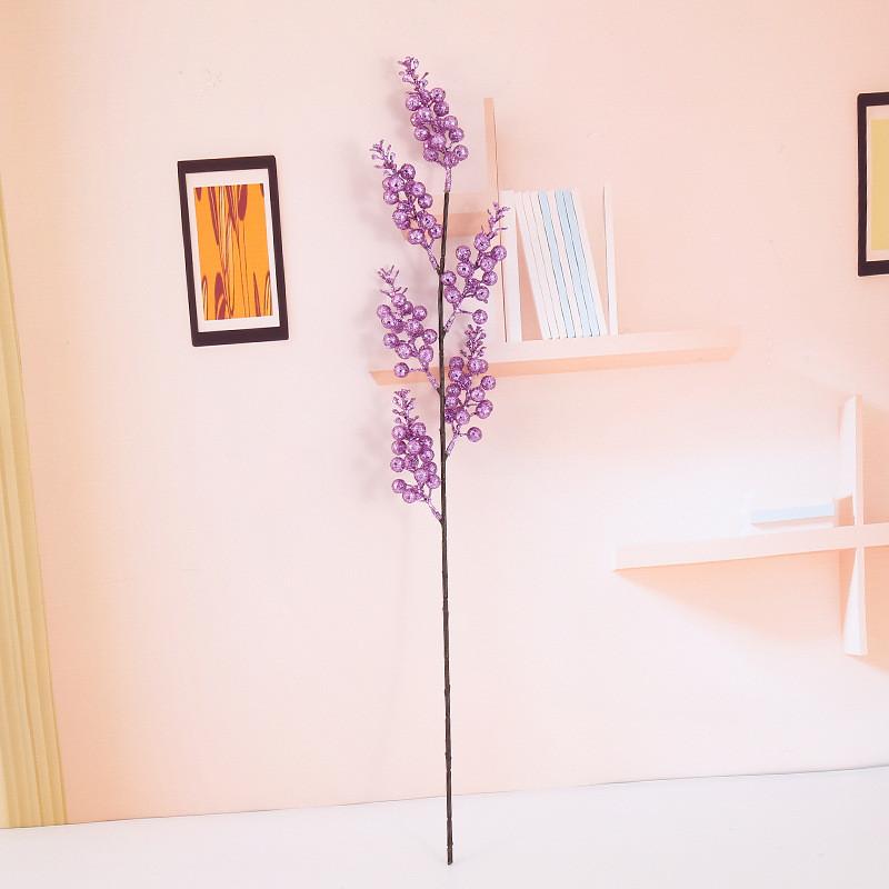 Faux Berry Christmas Flower Ornament With Sparkling Glitter Holiday Decor Home