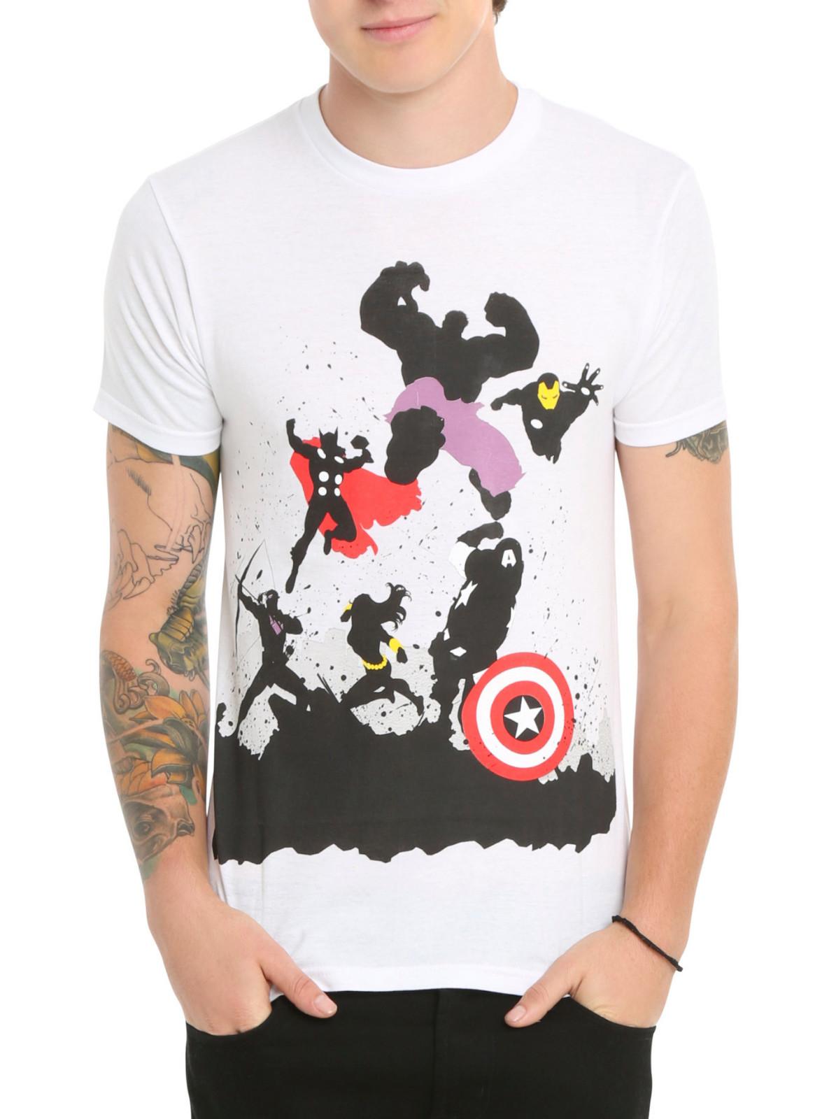 Marvel Avengers Assemble Silhouettes T-Shirt S