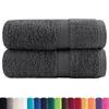 VidaXL Premium Washcloths SOLUND 2 Pieces Anthracite 30 X 30 Cm 600 G/m² 137148