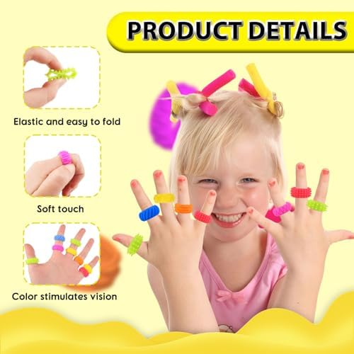 Supecesorio 12-Piece Sensory Fidget Toys Set, Anti-Stress Rings for Kids & Adults, ADHD Focus & Relaxation Therapy Toys