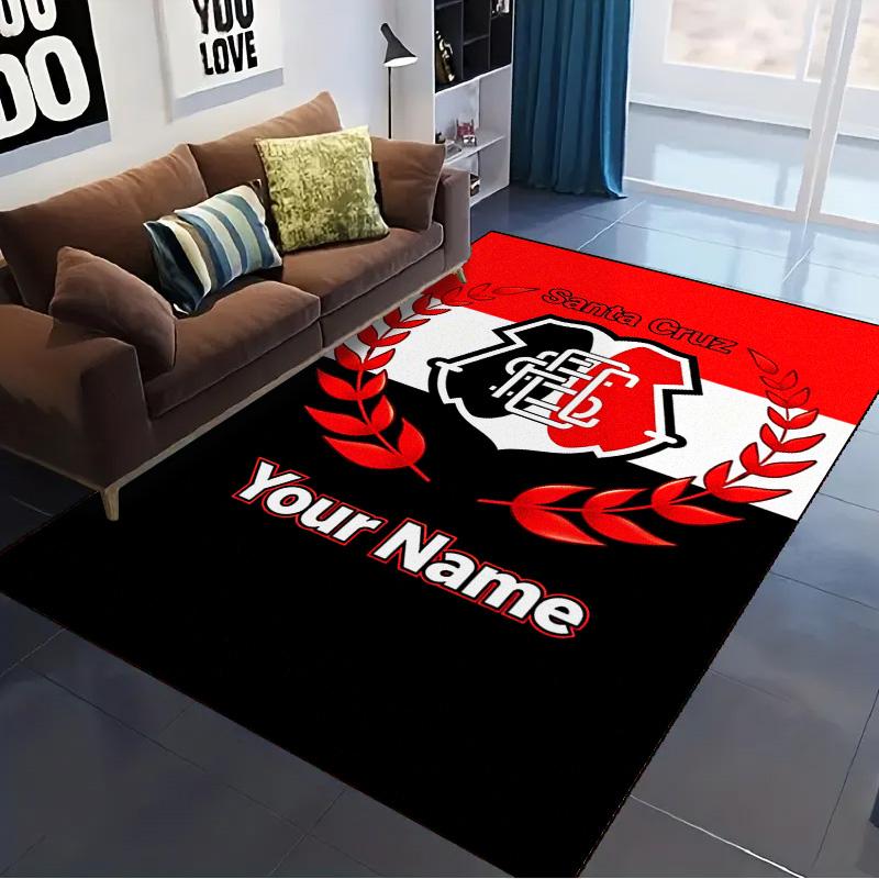 Name Custom Santa Cruz Carpet Rug for Living Room Bedroom Home Sofa Decoration,Kids play Non-slip Floor Mat